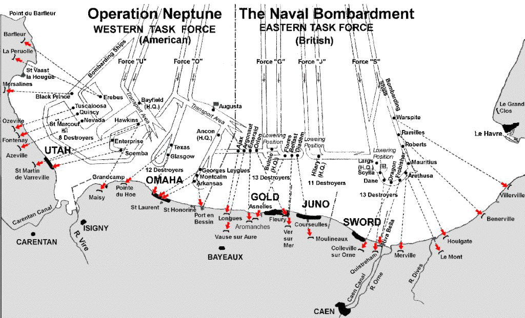 Battle map D day