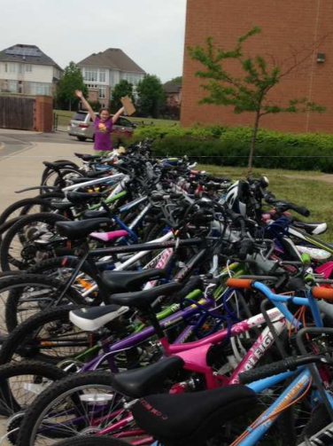 Bikes at Beaudoin school