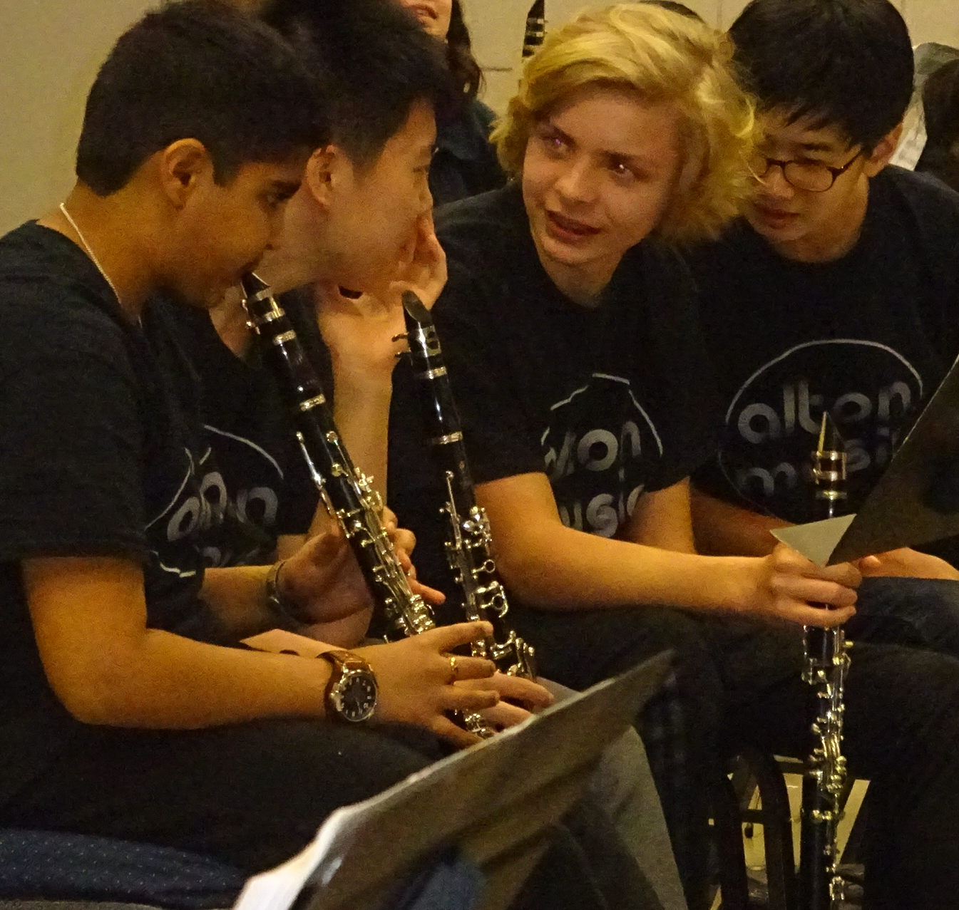 Boys with clarinets