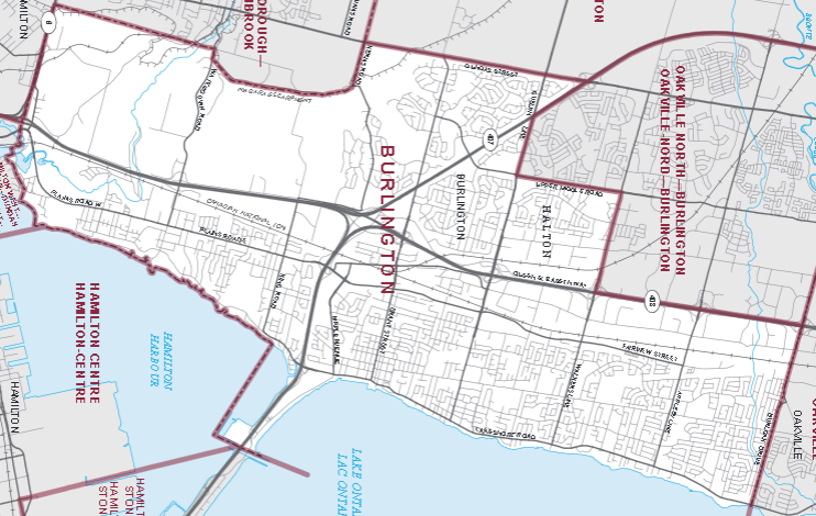 Burlington - federal boundaries