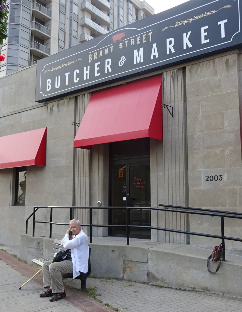 Butcher and market at street