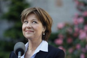 B.C. Liberal Leader Christy Clark answers questions from media following her meet with Lieutenant Governor Judith Guichon to dissolve the Legislature at the Government House in Victoria, B.C. Tuesday April 16, 2013.THE CANADIAN PRESS/ CHAD HIPOLITO