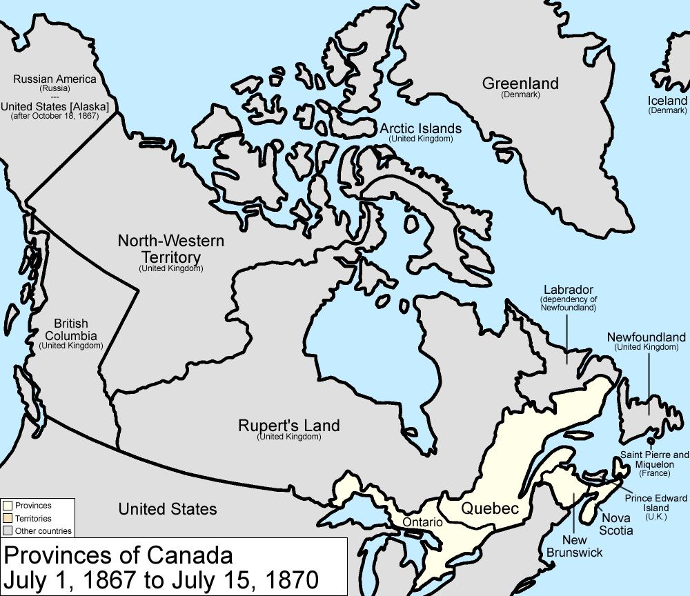 Canadian Territory of Confederation Revised  Map