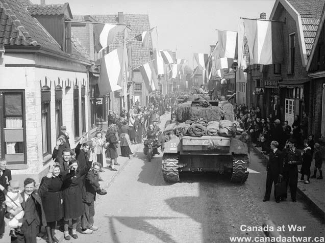 Canadian tanks in Holland
