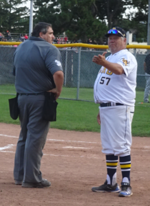 Coach and the umpire
