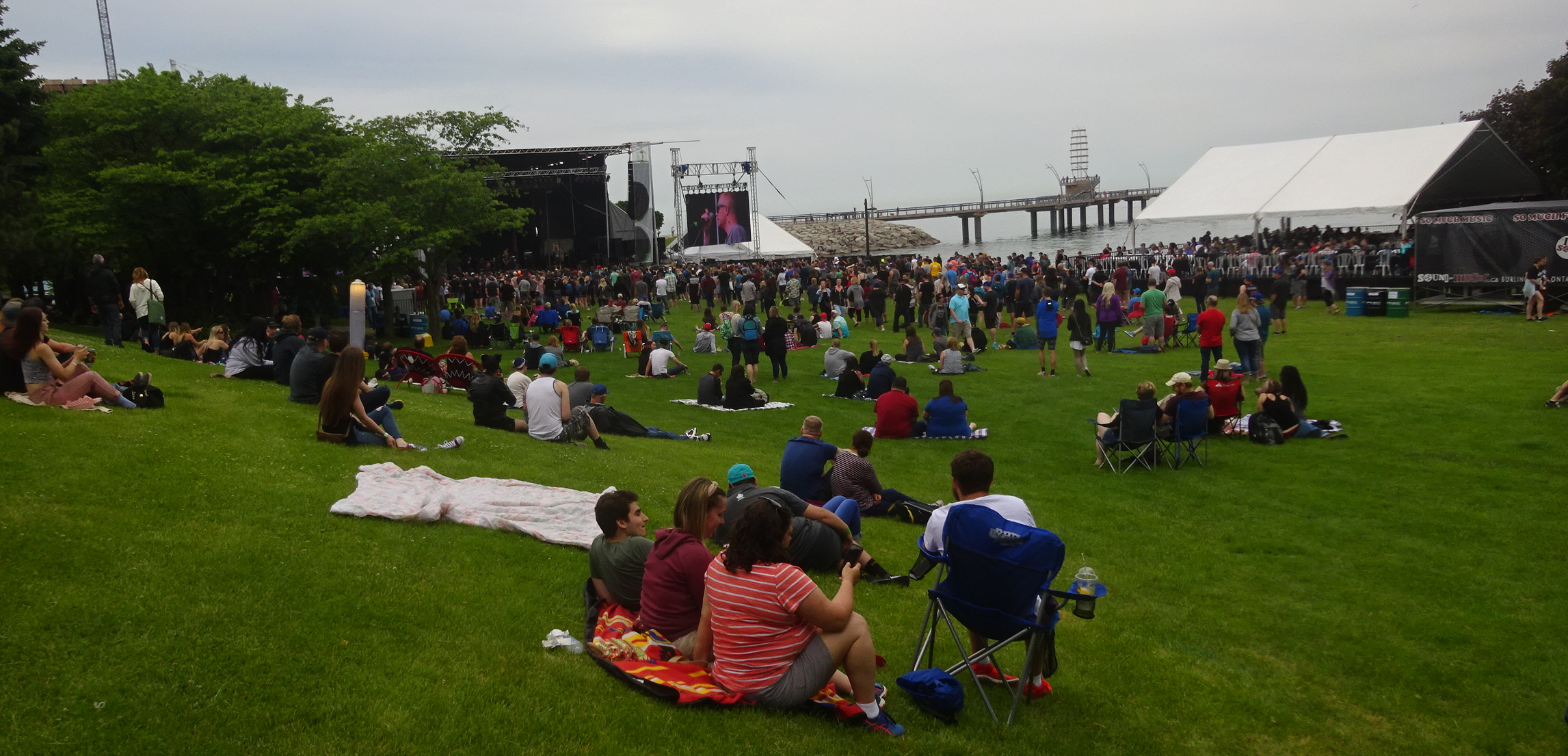 Crowd with Sweet seats tent