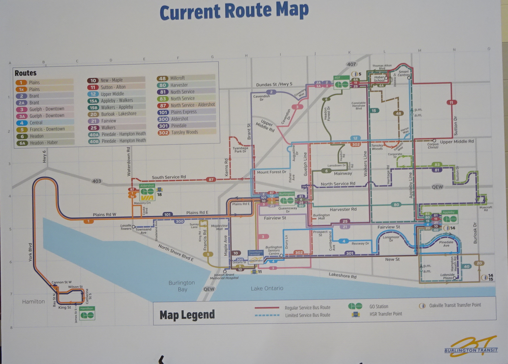 Current routes April 2019