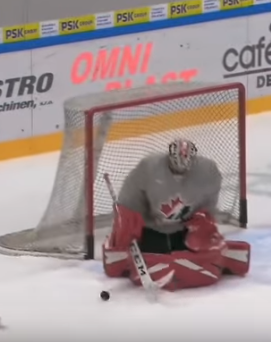 Daws goalie - in net
