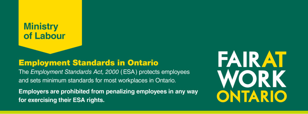 Ministry of Labour: Employment Standards in Ontario