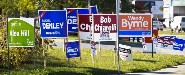 Election signs - many
