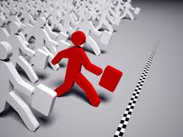 Entrepreuners - person stepping ahead -graphic
