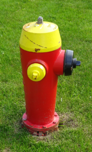 Fire hydrant - red + yellow