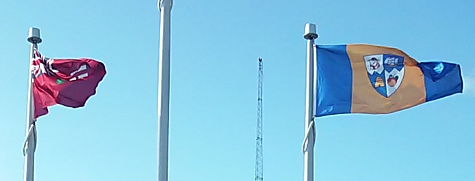 Flag at fire hall