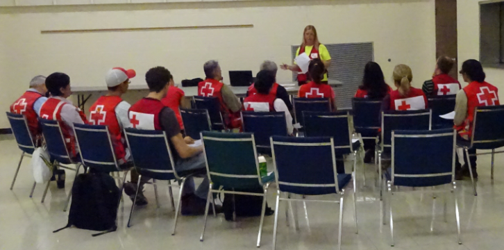 Flood Red Cross class - volunteers