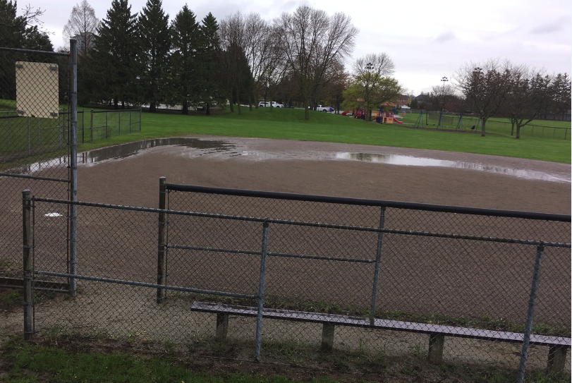 Flooded ball park