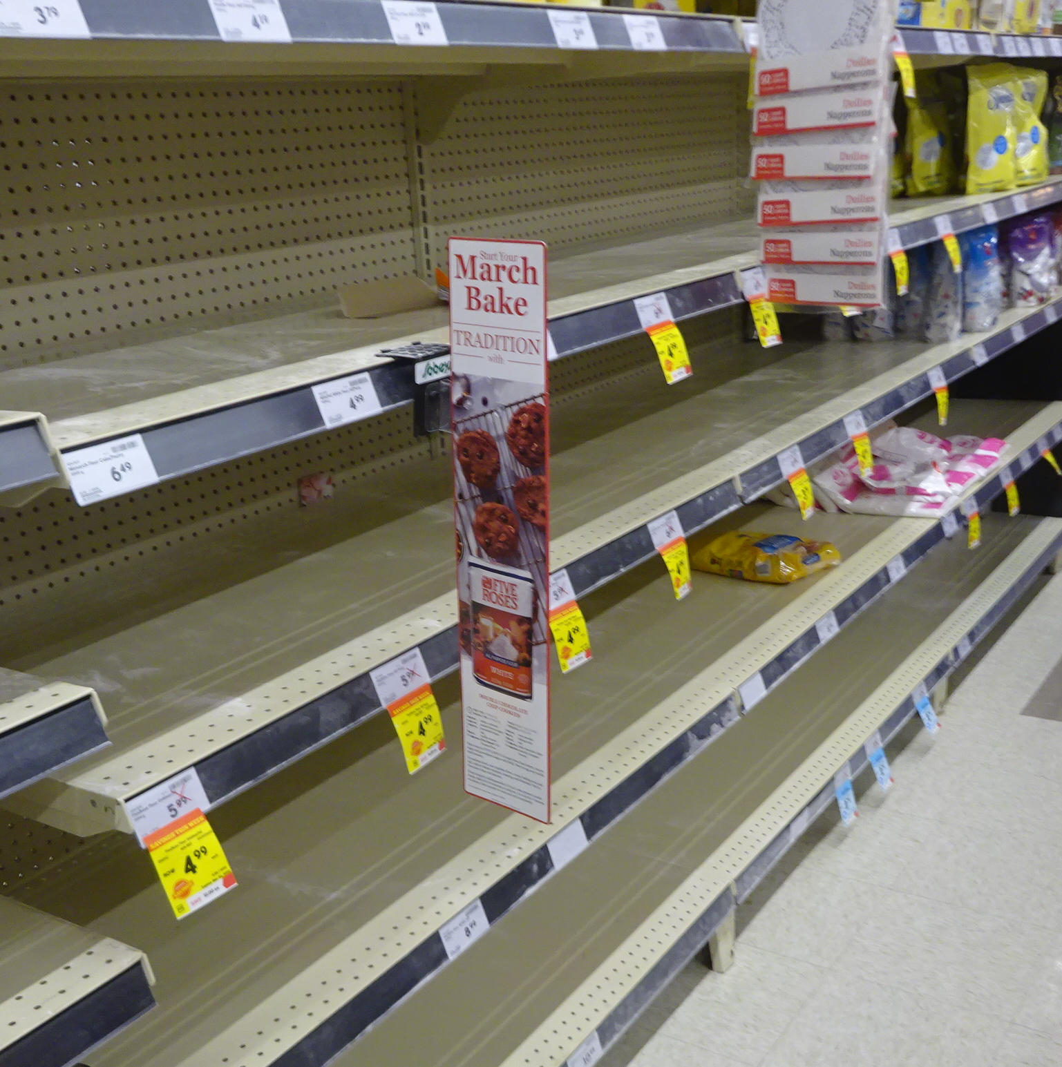 Flour shelves