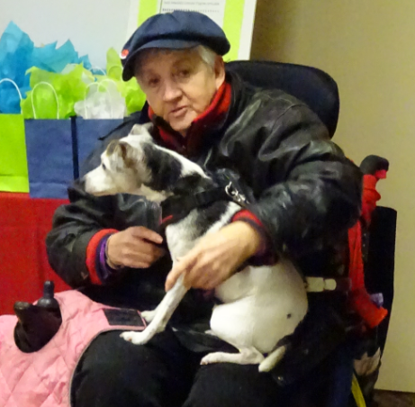 Glenda Cranston Senior with dog