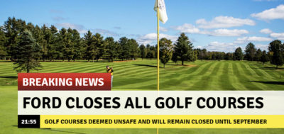 Golf course closed