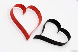 Hearts - red and black