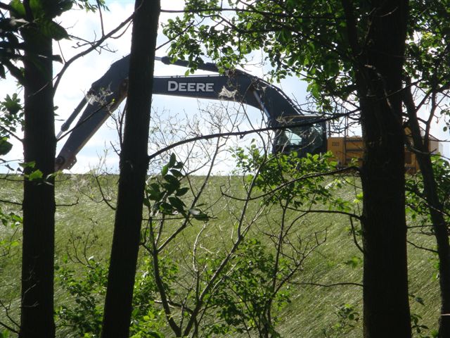 Heavy equipment - View from Kitchen window June 15, 2013