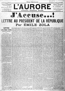 J'accuse front page Belle Epoch