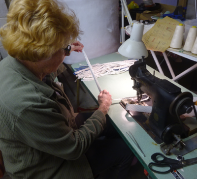 Jan at sewing machine