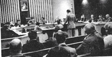 Jim Ryan addressing council 1978