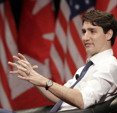 Justin Trudeau - hands out no jacket