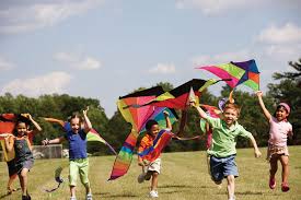 Kites - kids flying