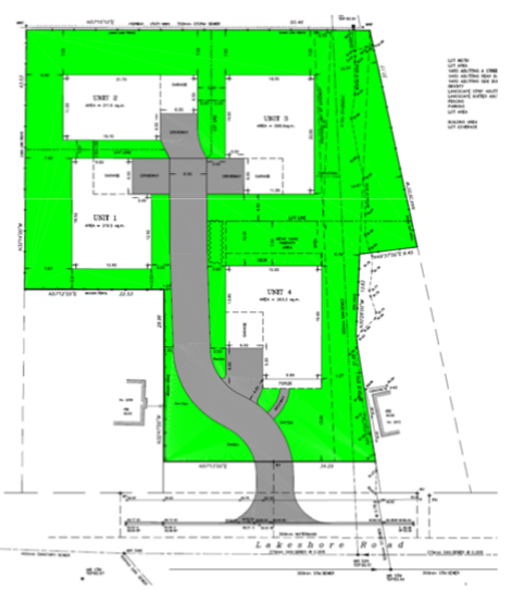 Lakeshore - Rosedale 4 lot proposal