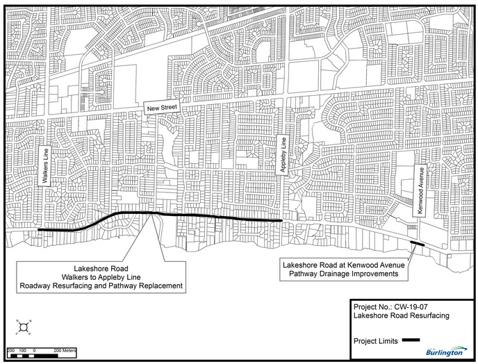 Lakeshore construction map