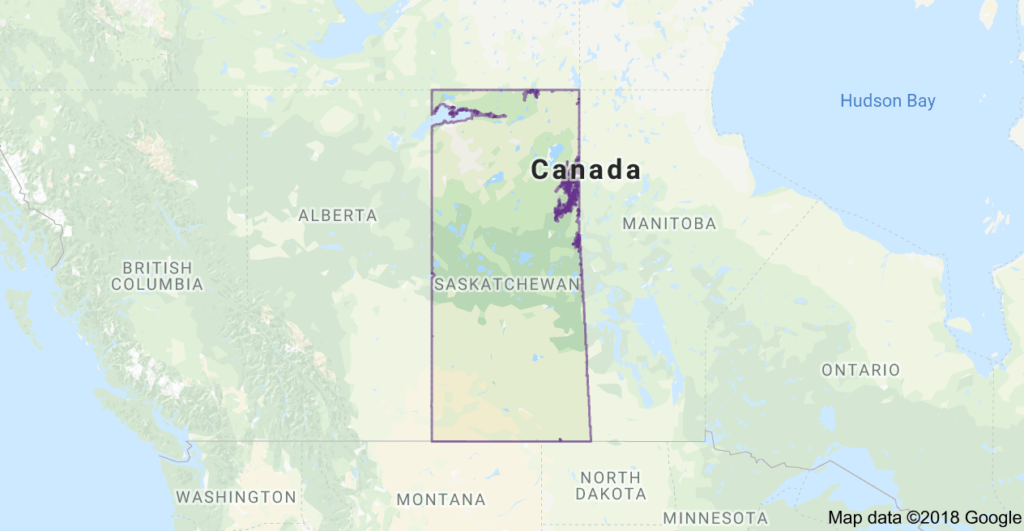 Map of Saskatchewan