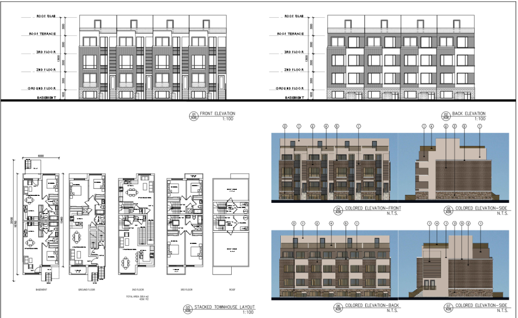 Masonry Court - Stacked townhouses