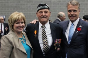 Mayor Blair with soldier