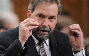 NDP leader Tom Mulcair asks a question during Question Period in the House of Commons on Parliament Hill in Ottawa, Ontario, on Monday, May 14, 2012. (AP Photo/The Canadian Press, Sean Kilpatrick)