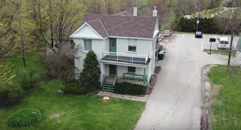 Nelson house from air