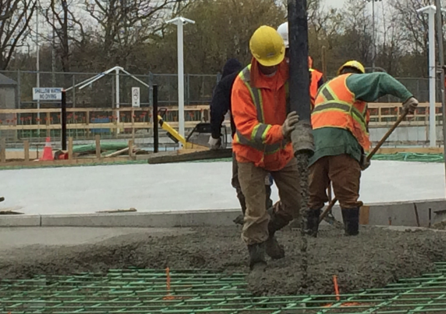 Nelson pool - concrete pour