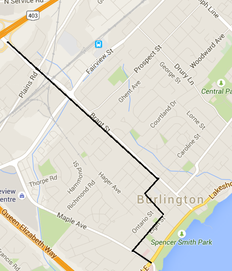 Pan Am Torch parade route