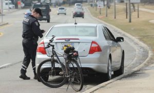 Police with bike