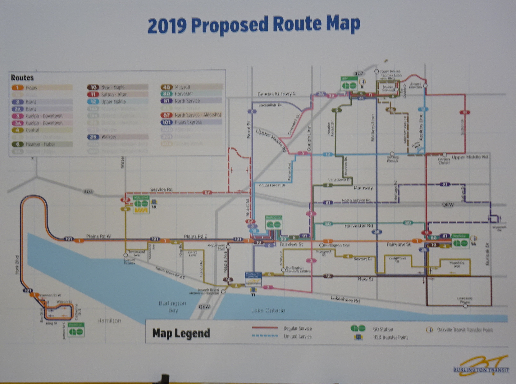 Proposed routes Sept 2019