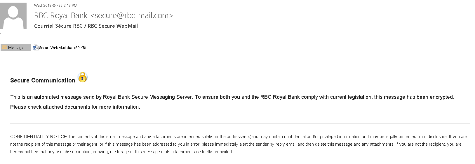 RBC scam