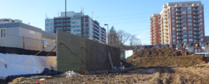 Retainong wall for the wester side of the expanded museum