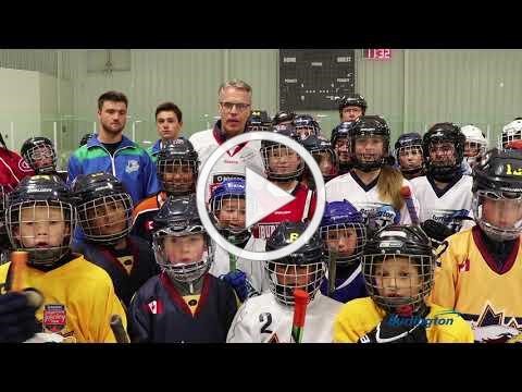 Rogers hockey with Mayor