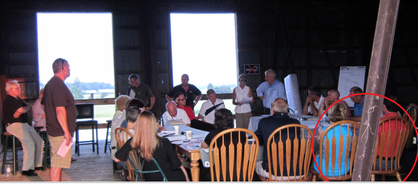 Rossi and Lancaster in Warren barn