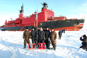 Russian ice breaker North pole