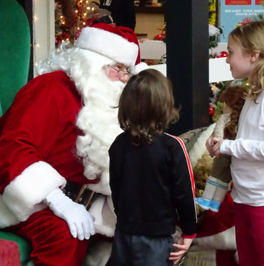 Santa listens to gift list