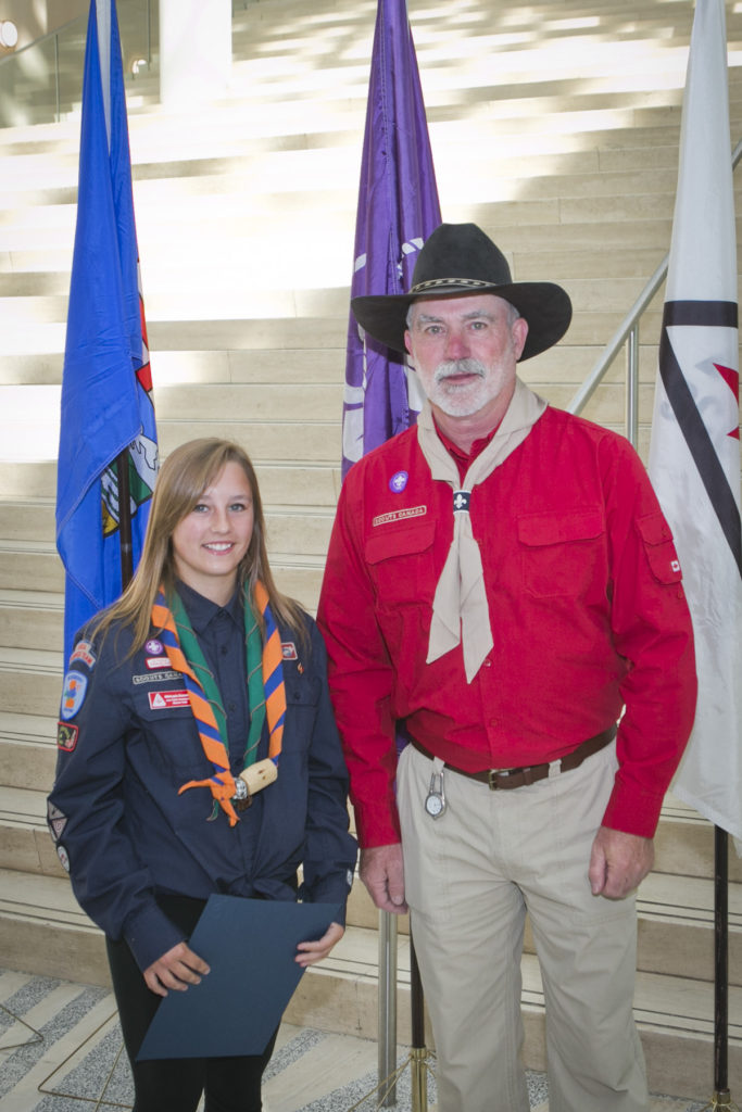 Scouts Canada - Mikhayla Doroshuk and Terry Grant Chief Scout