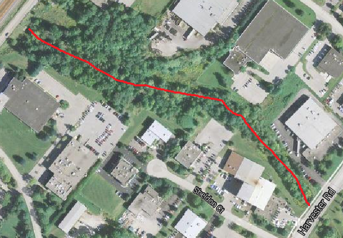 Sheldon Creek clean up aerial map