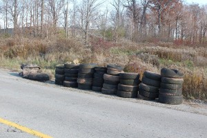 Sheldon Creek clean up - tires