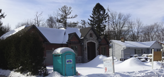 Shore - New house with porta potty